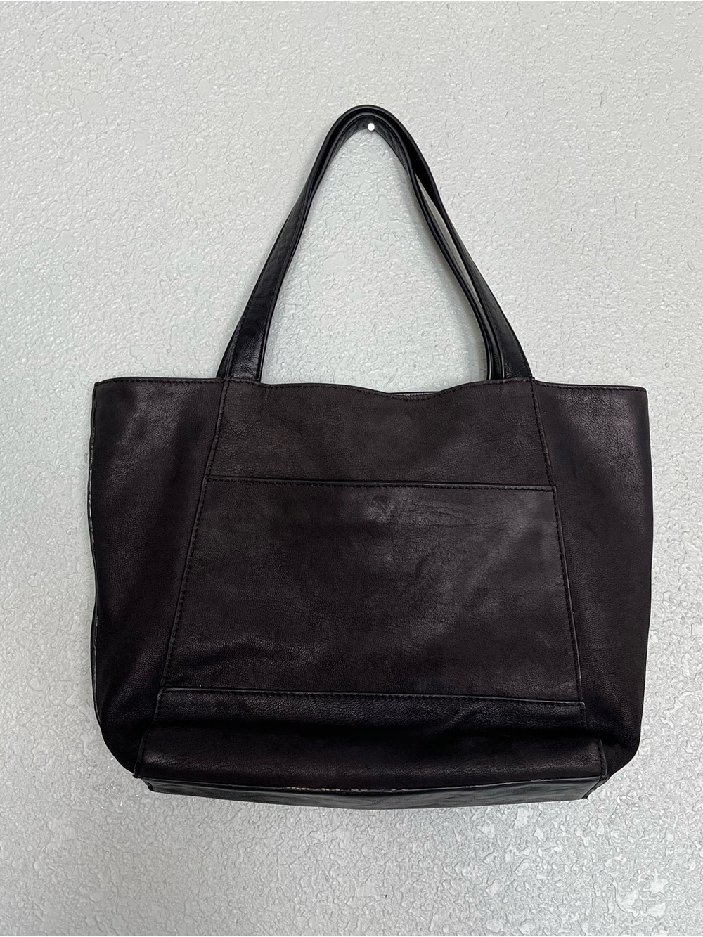 Lucky Brand Black Small Leather Tote Purse Handbag